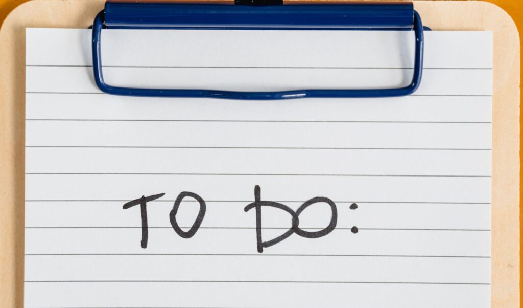 Importance of writing down a to-do list before bed for a successful morning
